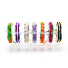 Inspirado atraente candy misturado ordem colorido ajustável corda trançada pulseira